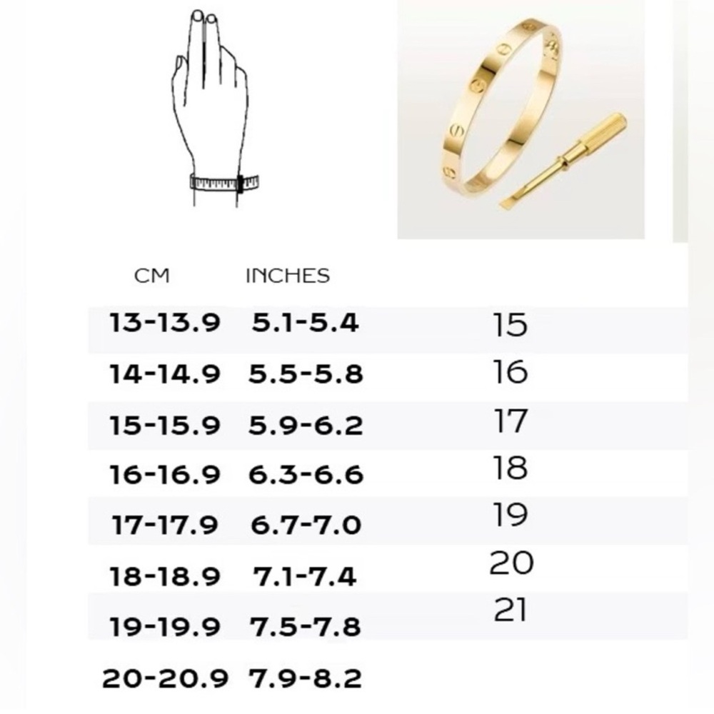 ❤️LOVE bracelet Engraved Bangle with CZ unisex in gold - Picture 6 of 6